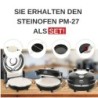 Eratec Minibackofen PM-27, Bis 400 Grad mit feuerfestem Naturstein/Pizza und Fladen uvm. in 3 Min