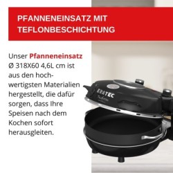 Eratec Minibackofen PM-27, Bis 400 Grad mit feuerfestem Naturstein/Pizza und Fladen uvm. in 3 Min