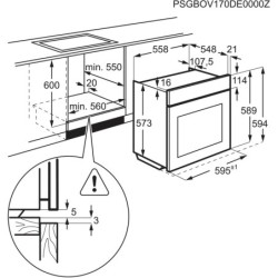 AEG Einbaubackofen BPS33102ZM, Pyrolyse-Selbstreinigung, Backauszug, 2 Paar