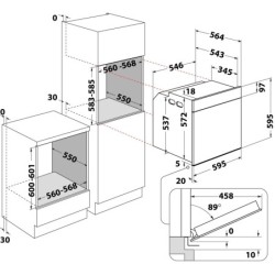 BAUKNECHT Backofen-Set BAKO4 HR6 BLACK, mit 2-fach-Teleskopauszug, Hydrolyse