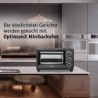optimumX Minibackofen 20 L Minibackofen, Klein mini Backofen mit Umluft, 6 Grill-Funktion, 60 Min Timer, Pizza-Ofen, 1380 W, Schwarz