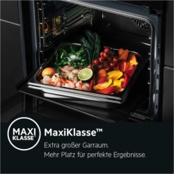 AEG Backofen Serie 6000 BPE535060B 944 188 762, mit 1-fach-Teleskopauszug, Pyrolyse-Selbstreinigung