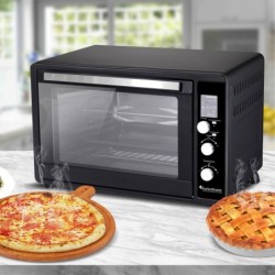 TurboTronic by Z-Line Minibackofen Digitaler Mini-Backofen (45L) mit Umluft, Mini Tisch Backofen Camping Pizzaofen Digital