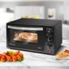 TurboTronic by Z-Line Minibackofen 14 Liter Schwarz, inkl. 1x Grillrost & 1x Backblech 1200W Camping, Pizzaofen 100-230°C Tischbackofen, Kleiner Ofen