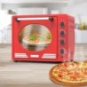 TurboTronic by Z-Line Minibackofen 35 Liter mit Umluft Drehspieß 1600W Backblech Gitter Kompakt Elektro, Mini Tisch Backofen Camping Pizzaofen Retro Vintage