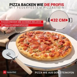 Heidenfeld Pizzaofen mobiler elektrischer Holzofen Napoli 1200 W - bis 400°C, Mini Back Ofen - Pizzamaker - Pizza Ofen - extra großes Sichtfenster