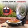 Heidenfeld Pizzaofen mobiler elektrischer Holzofen Napoli 1200 W - bis 400°C, Mini Back Ofen - Pizzamaker - Pizza Ofen - extra großes Sichtfenster