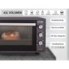 ICQN Minibackofen 42 Liter mit Umluft, Emailliert, 1300 W, inkl. Backblech Set, Umluft, Pizza-Ofen, Doppelverglasung, Timer, Mini Ofen, 40°-230°C