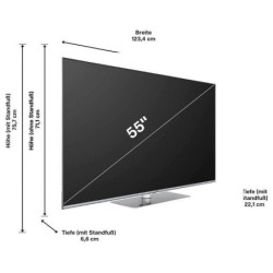 Hanseatic 55Q850UDS QLED-Fernseher (139 cm/55 Zoll, 4K Ultra HD, Android TV, Smart-TV)