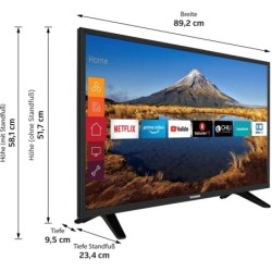 Telefunken D39H500M1CW LED-Fernseher (98 cm/39 Zoll, HD-ready, Smart-TV)