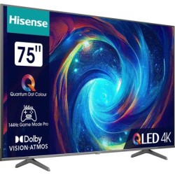 Hisense 75E77KQ PRO QLED-Fernseher (189 cm/75 Zoll, 4K Ultra HD, Smart-TV)