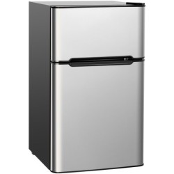 COSTWAY Kühlschrank EP22672DE/BCD-90, 86 cm hoch, 49,5 cm breit