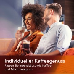 Philips Kaffeevollautomat 5400 Series EP5447/90 LatteGo, chrom/mattschwarz