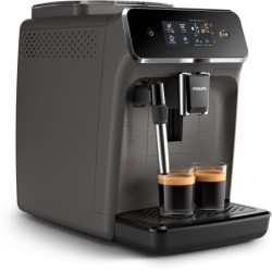 Philips Kaffeevollautomat 2200 Series EP2224/10 grau, Sensortouch Oberfläche, Keramikmahlwerk, Milchaufschäumer