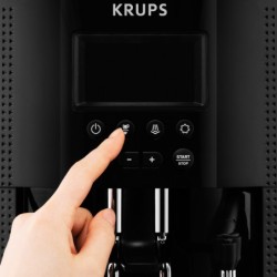 Krups Kaffeevollautomat EA8150, Arabica Display, LCD-Display, Speichermodus, Dampfdüse für Cappuccino