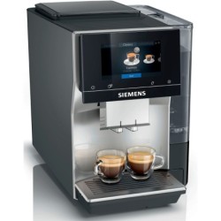 SIEMENS Kaffeevollautomat EQ.700 Inox silber metallic TP705D47, Full-Touch-Display, bis 10 Profile speicherbar, Milchsystem-Reinigung