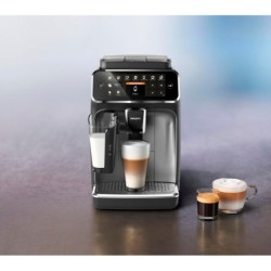 Philips Kaffeevollautomat 4300 Series EP4346/70 LatteGo, silber/mattschwarz