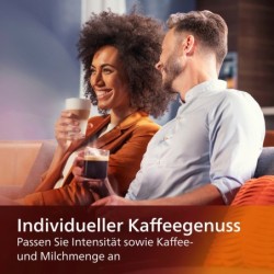 Philips Kaffeevollautomat 4300 Series EP4346/70 LatteGo, silber/mattschwarz