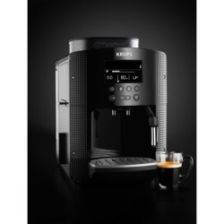 Krups Kaffeevollautomat EA8150, Arabica Display, LCD-Display, Speichermodus, Dampfdüse für Cappuccino