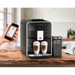 Melitta Kaffeevollautomat Barista TS Smart® F850-102, schwarz, 21 Kaffeerezepte & 8 Benutzerprofile, 2-Kammer Bohnenbehälter