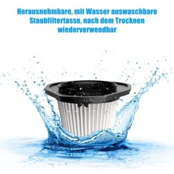 Vbrisi Akku-Handstaubsauger Handstaubsauger, Autostaubsauger 7500Pa Staubsauger, Mit 6000mA-Akku, Mit Aufbewahrungstasche, 4 in 1 Multifunktionaler Akku-Handstaubsauger, Kann in Wohnungen, Autos usw. verwendet werden, Mit Lichtfunktion