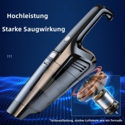 Tisoutec Akku-Handstaubsauger Akku Handstaubsauger,12000Pa USB aufladbar Tragbar Leicht Mini, Staubsauger,6000mAh Auto-Staubsauger,Nass & Trocken Handsauger